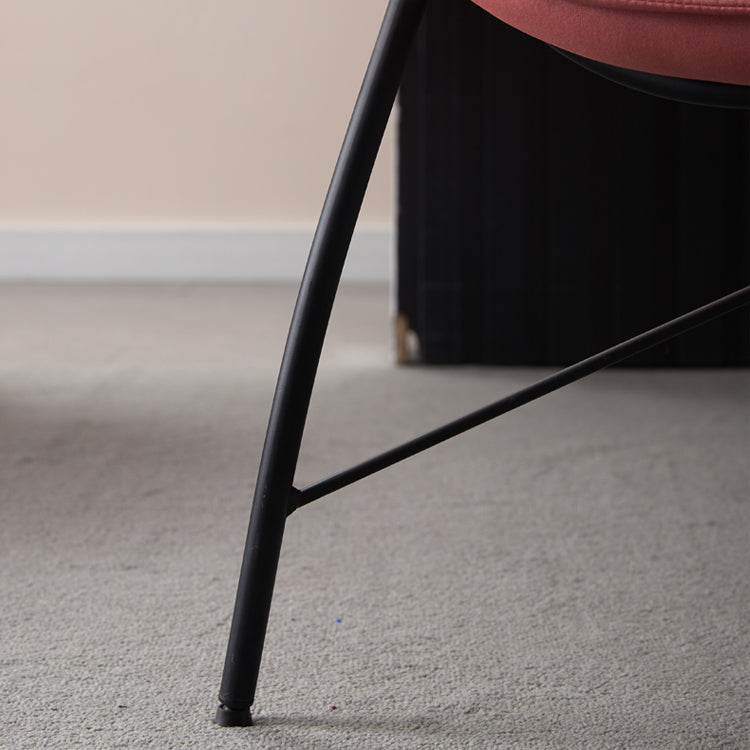 Modern Metal Indoor-Outdoor Chair Home Parsons Tufted Back Side Chair with Arm Clearhalo ' kitchen&dining_furn' 'Dining Chairs' 'Dining Tables & Seating' 'dining_chair' 'furn' 'furn_dining_chair' 'Furniture' 'furniture_dining_chair' 'Kitchen & Dining Furniture' 'kitchen' 3944163