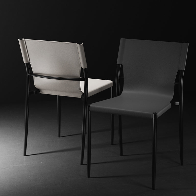 Contemporary Metal Dining Armless Chairs Leather Dining Chairs for Restaurant Clearhalo ' kitchen&dining_furn' 'Dining Chairs' 'Dining Tables & Seating' 'dining_chair' 'furn' 'furn_dining_chair' 'Furniture' 'furniture_dining_chair' 'Kitchen & Dining Furniture' 'kitchen' 3944175