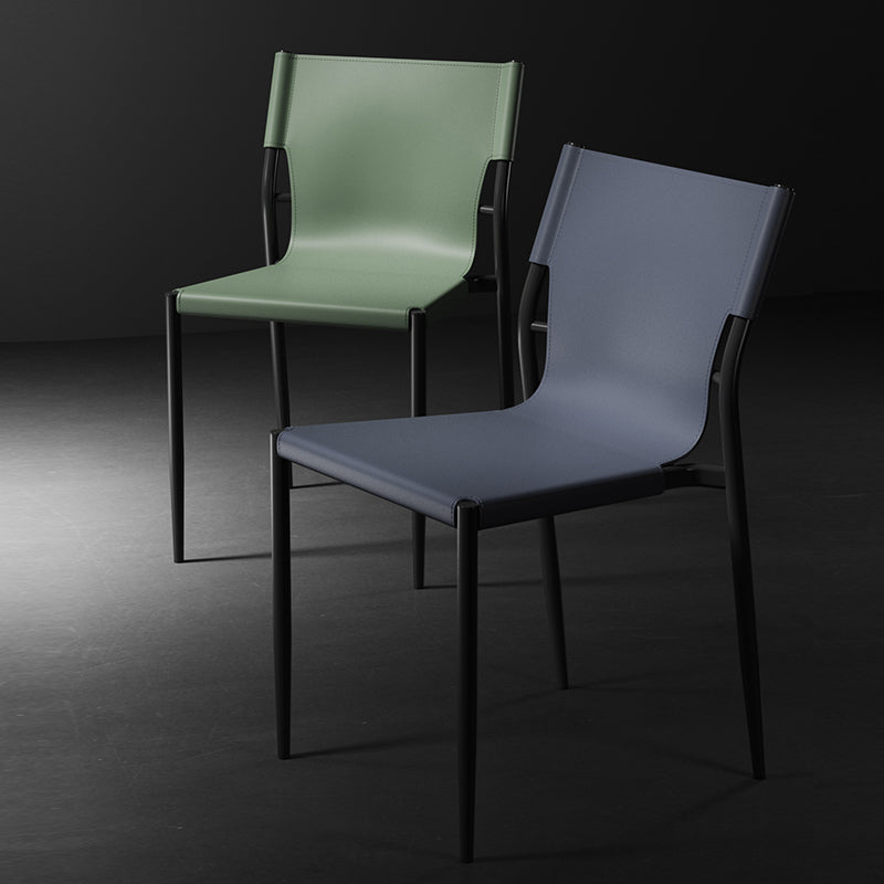 Contemporary Metal Dining Armless Chairs Leather Dining Chairs for Restaurant Clearhalo ' kitchen&dining_furn' 'Dining Chairs' 'Dining Tables & Seating' 'dining_chair' 'furn' 'furn_dining_chair' 'Furniture' 'furniture_dining_chair' 'Kitchen & Dining Furniture' 'kitchen' 3944178
