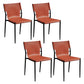 Contemporary Metal Dining Armless Chairs Leather Dining Chairs for Restaurant Orange 4 Piece Set Clearhalo ' kitchen&dining_furn' 'Dining Chairs' 'Dining Tables & Seating' 'dining_chair' 'furn' 'furn_dining_chair' 'Furniture' 'furniture_dining_chair' 'Kitchen & Dining Furniture' 'kitchen' 3944179