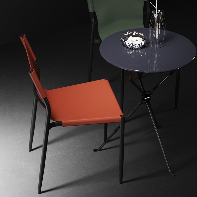 Contemporary Metal Dining Armless Chairs Leather Dining Chairs for Restaurant Clearhalo ' kitchen&dining_furn' 'Dining Chairs' 'Dining Tables & Seating' 'dining_chair' 'furn' 'furn_dining_chair' 'Furniture' 'furniture_dining_chair' 'Kitchen & Dining Furniture' 'kitchen' 3944180