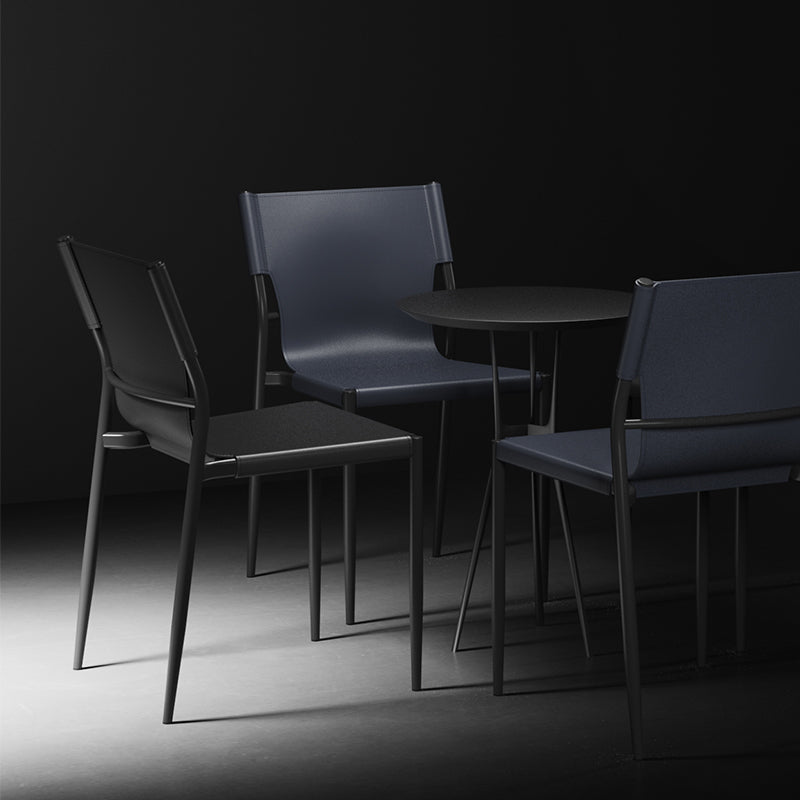 Contemporary Metal Dining Armless Chairs Leather Dining Chairs for Restaurant Clearhalo ' kitchen&dining_furn' 'Dining Chairs' 'Dining Tables & Seating' 'dining_chair' 'furn' 'furn_dining_chair' 'Furniture' 'furniture_dining_chair' 'Kitchen & Dining Furniture' 'kitchen' 3944182