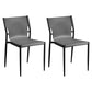 Contemporary Metal Dining Armless Chairs Leather Dining Chairs for Restaurant Grey 2 Piece Set Clearhalo ' kitchen&dining_furn' 'Dining Chairs' 'Dining Tables & Seating' 'dining_chair' 'furn' 'furn_dining_chair' 'Furniture' 'furniture_dining_chair' 'Kitchen & Dining Furniture' 'kitchen' 3944184