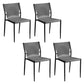 Contemporary Metal Dining Armless Chairs Leather Dining Chairs for Restaurant Grey 4 Piece Set Clearhalo ' kitchen&dining_furn' 'Dining Chairs' 'Dining Tables & Seating' 'dining_chair' 'furn' 'furn_dining_chair' 'Furniture' 'furniture_dining_chair' 'Kitchen & Dining Furniture' 'kitchen' 3944185