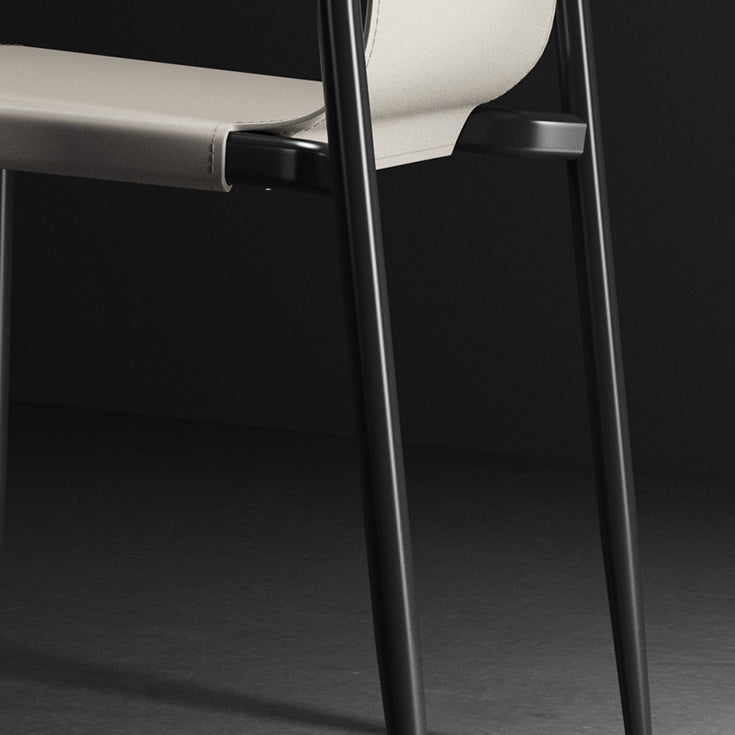 Contemporary Metal Dining Armless Chairs Leather Dining Chairs for Restaurant Clearhalo ' kitchen&dining_furn' 'Dining Chairs' 'Dining Tables & Seating' 'dining_chair' 'furn' 'furn_dining_chair' 'Furniture' 'furniture_dining_chair' 'Kitchen & Dining Furniture' 'kitchen' 3944186