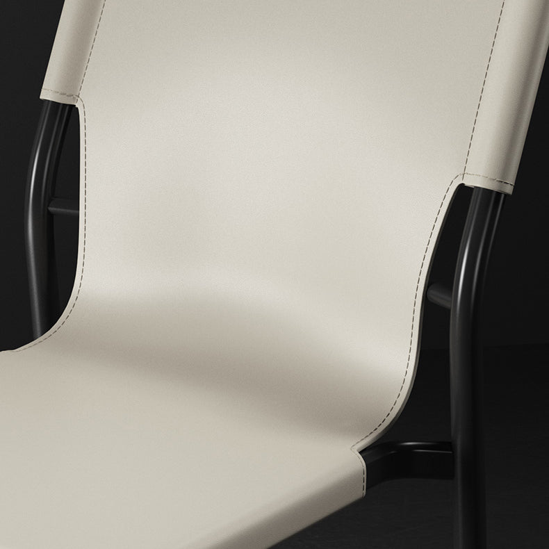 Contemporary Metal Dining Armless Chairs Leather Dining Chairs for Restaurant Clearhalo ' kitchen&dining_furn' 'Dining Chairs' 'Dining Tables & Seating' 'dining_chair' 'furn' 'furn_dining_chair' 'Furniture' 'furniture_dining_chair' 'Kitchen & Dining Furniture' 'kitchen' 3944189