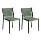 Contemporary Metal Dining Armless Chairs Leather Dining Chairs for Restaurant Green 2 Piece Set Clearhalo ' kitchen&dining_furn' 'Dining Chairs' 'Dining Tables & Seating' 'dining_chair' 'furn' 'furn_dining_chair' 'Furniture' 'furniture_dining_chair' 'Kitchen & Dining Furniture' 'kitchen' 3944190