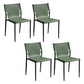 Contemporary Metal Dining Armless Chairs Leather Dining Chairs for Restaurant Green 4 Piece Set Clearhalo ' kitchen&dining_furn' 'Dining Chairs' 'Dining Tables & Seating' 'dining_chair' 'furn' 'furn_dining_chair' 'Furniture' 'furniture_dining_chair' 'Kitchen & Dining Furniture' 'kitchen' 3944191