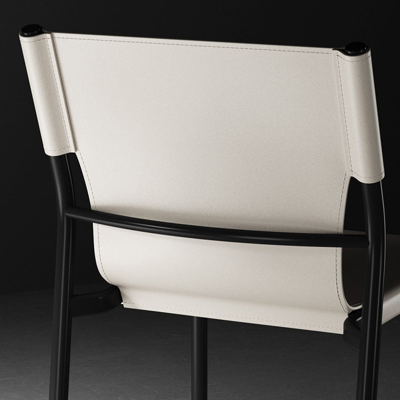 Contemporary Metal Dining Armless Chairs Leather Dining Chairs for Restaurant Clearhalo ' kitchen&dining_furn' 'Dining Chairs' 'Dining Tables & Seating' 'dining_chair' 'furn' 'furn_dining_chair' 'Furniture' 'furniture_dining_chair' 'Kitchen & Dining Furniture' 'kitchen' 3944192