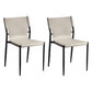 Contemporary Metal Dining Armless Chairs Leather Dining Chairs for Restaurant Off-White 2 Piece Set Clearhalo ' kitchen&dining_furn' 'Dining Chairs' 'Dining Tables & Seating' 'dining_chair' 'furn' 'furn_dining_chair' 'Furniture' 'furniture_dining_chair' 'Kitchen & Dining Furniture' 'kitchen' 3944196