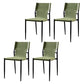 Leather Upholstered Dining Armless Chairs Dining Side Chairs with Metal Legs Green 4 Piece Set Clearhalo ' kitchen&dining_furn' 'Dining Chairs' 'Dining Tables & Seating' 'dining_chair' 'furn' 'furn_dining_chair' 'Furniture' 'furniture_dining_chair' 'Kitchen & Dining Furniture' 'kitchen' 3944215