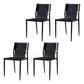 Leather Upholstered Dining Armless Chairs Dining Side Chairs with Metal Legs Black 4 Piece Set Clearhalo ' kitchen&dining_furn' 'Dining Chairs' 'Dining Tables & Seating' 'dining_chair' 'furn' 'furn_dining_chair' 'Furniture' 'furniture_dining_chair' 'Kitchen & Dining Furniture' 'kitchen' 3944232