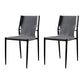 Leather Upholstered Dining Armless Chairs Dining Side Chairs with Metal Legs Grey 2 Piece Set Clearhalo ' kitchen&dining_furn' 'Dining Chairs' 'Dining Tables & Seating' 'dining_chair' 'furn' 'furn_dining_chair' 'Furniture' 'furniture_dining_chair' 'Kitchen & Dining Furniture' 'kitchen' 3944234