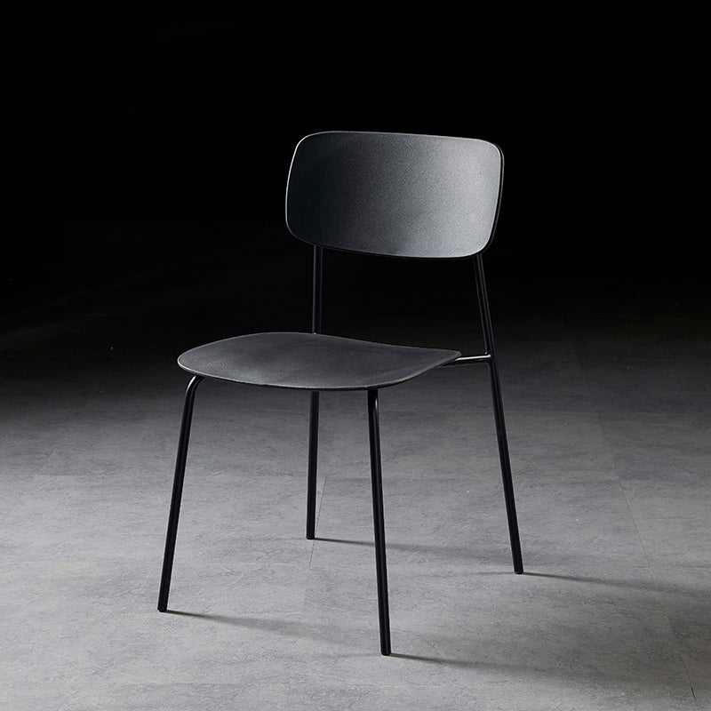 Contemporary Metal Dining Room Chairs Armless Open Back Dining Chair for Home Use Black 1 Piece Clearhalo ' kitchen&dining_furn' 'Dining Chairs' 'Dining Tables & Seating' 'dining_chair' 'furn' 'furn_dining_chair' 'Furniture' 'furniture_dining_chair' 'Kitchen & Dining Furniture' 'kitchen' 3944243