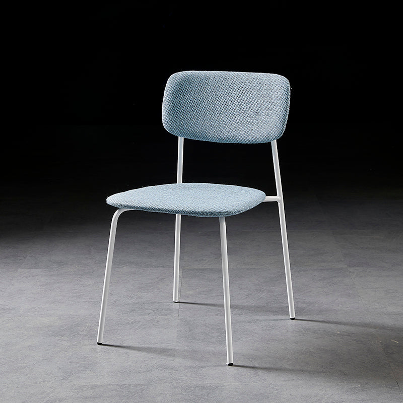 Contemporary Metal Dining Room Chairs Armless Open Back Dining Chair for Home Use Blue 1 Piece Clearhalo ' kitchen&dining_furn' 'Dining Chairs' 'Dining Tables & Seating' 'dining_chair' 'furn' 'furn_dining_chair' 'Furniture' 'furniture_dining_chair' 'Kitchen & Dining Furniture' 'kitchen' 3944255