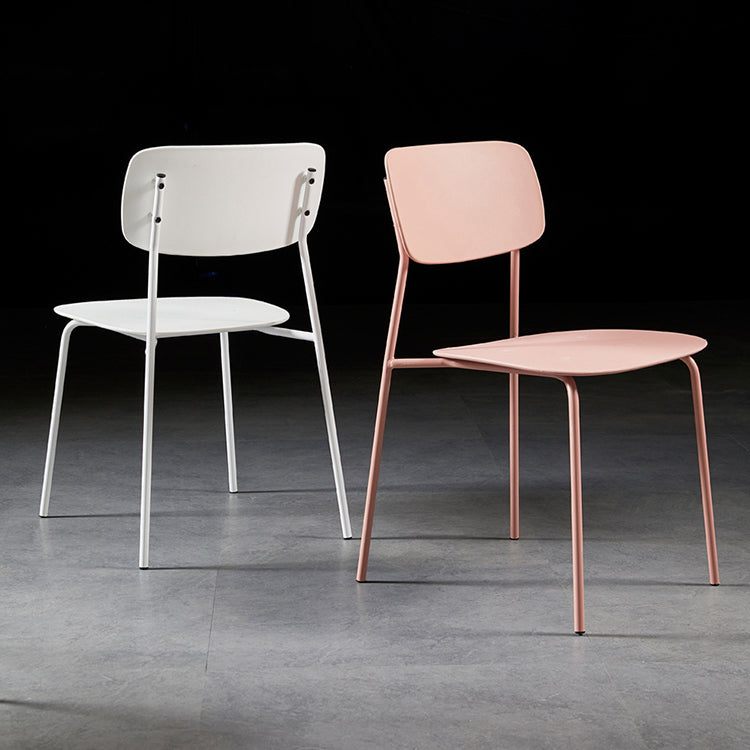 Contemporary Metal Dining Room Chairs Armless Open Back Dining Chair for Home Use Clearhalo ' kitchen&dining_furn' 'Dining Chairs' 'Dining Tables & Seating' 'dining_chair' 'furn' 'furn_dining_chair' 'Furniture' 'furniture_dining_chair' 'Kitchen & Dining Furniture' 'kitchen' 3944256