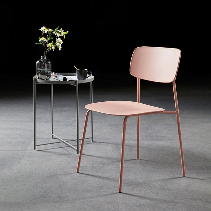 Contemporary Metal Dining Room Chairs Armless Open Back Dining Chair for Home Use Clearhalo ' kitchen&dining_furn' 'Dining Chairs' 'Dining Tables & Seating' 'dining_chair' 'furn' 'furn_dining_chair' 'Furniture' 'furniture_dining_chair' 'Kitchen & Dining Furniture' 'kitchen' 3944257