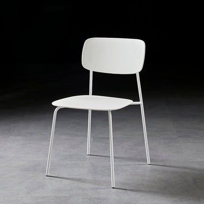 Contemporary Metal Dining Room Chairs Armless Open Back Dining Chair for Home Use White 1 Piece Clearhalo ' kitchen&dining_furn' 'Dining Chairs' 'Dining Tables & Seating' 'dining_chair' 'furn' 'furn_dining_chair' 'Furniture' 'furniture_dining_chair' 'Kitchen & Dining Furniture' 'kitchen' 3944260