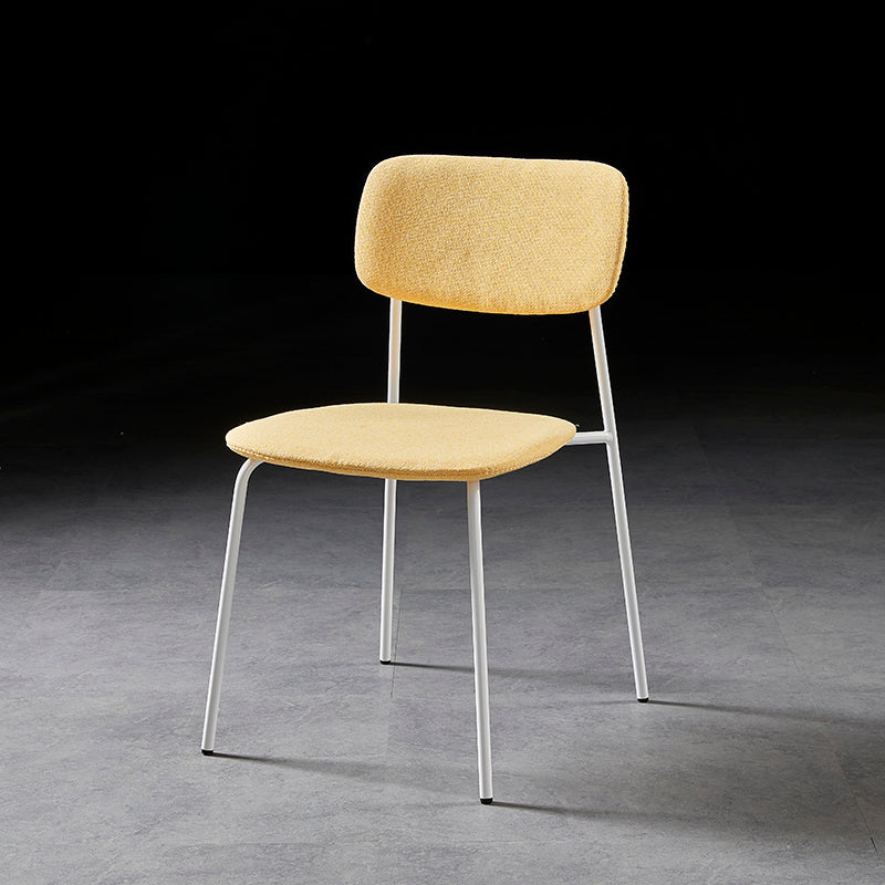 Contemporary Metal Dining Room Chairs Armless Open Back Dining Chair for Home Use Beige 1 Piece Clearhalo ' kitchen&dining_furn' 'Dining Chairs' 'Dining Tables & Seating' 'dining_chair' 'furn' 'furn_dining_chair' 'Furniture' 'furniture_dining_chair' 'Kitchen & Dining Furniture' 'kitchen' 3944266