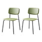 Contemporary Metal Dining Room Chairs Armless Open Back Dining Chair for Home Use Light Green 2 Piece Set Clearhalo ' kitchen&dining_furn' 'Dining Chairs' 'Dining Tables & Seating' 'dining_chair' 'furn' 'furn_dining_chair' 'Furniture' 'furniture_dining_chair' 'Kitchen & Dining Furniture' 'kitchen' 3944273