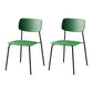 Contemporary Metal Dining Room Chairs Armless Open Back Dining Chair for Home Use Green 2 Piece Set Clearhalo ' kitchen&dining_furn' 'Dining Chairs' 'Dining Tables & Seating' 'dining_chair' 'furn' 'furn_dining_chair' 'Furniture' 'furniture_dining_chair' 'Kitchen & Dining Furniture' 'kitchen' 3944276