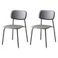 Contemporary Metal Dining Room Chairs Armless Open Back Dining Chair for Home Use Gray Black 2 Piece Set Clearhalo ' kitchen&dining_furn' 'Dining Chairs' 'Dining Tables & Seating' 'dining_chair' 'furn' 'furn_dining_chair' 'Furniture' 'furniture_dining_chair' 'Kitchen & Dining Furniture' 'kitchen' 3944279