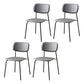 Contemporary Metal Dining Room Chairs Armless Open Back Dining Chair for Home Use Gray Black 4 Piece Set Clearhalo ' kitchen&dining_furn' 'Dining Chairs' 'Dining Tables & Seating' 'dining_chair' 'furn' 'furn_dining_chair' 'Furniture' 'furniture_dining_chair' 'Kitchen & Dining Furniture' 'kitchen' 3944280