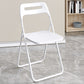 Modern Indoor-Outdoor Chair Metal Home Folding Open Back Dining Side Chair White 1 Piece Clearhalo ' kitchen&dining_furn' 'Dining Chairs' 'Dining Tables & Seating' 'dining_chair' 'furn' 'furn_dining_chair' 'Furniture' 'furniture_dining_chair' 'Kitchen & Dining Furniture' 'kitchen' 3944292