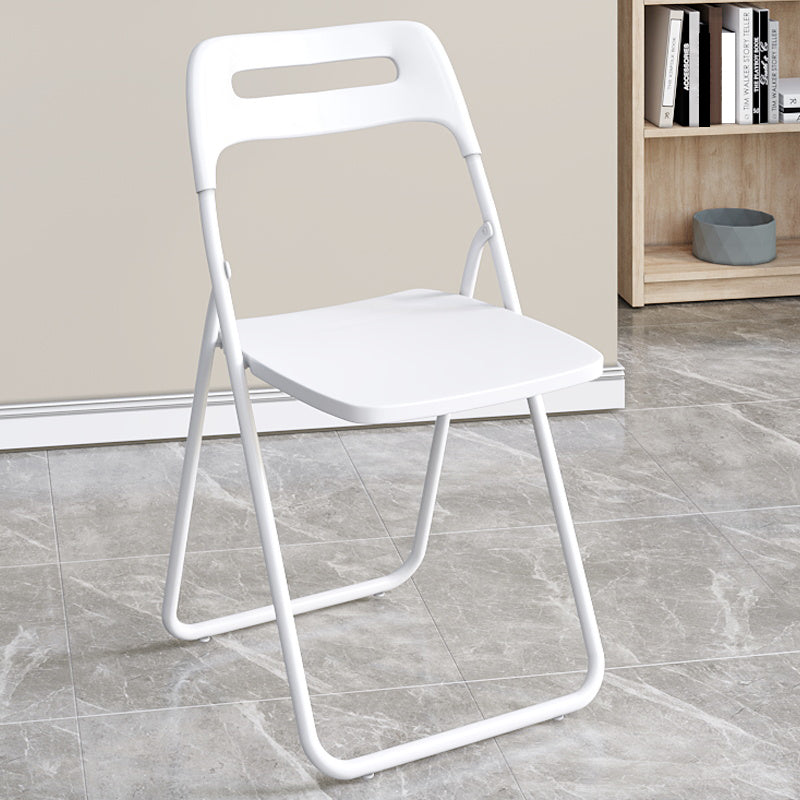 Modern Indoor-Outdoor Chair Metal Home Folding Open Back Dining Side Chair White 1 Piece Clearhalo ' kitchen&dining_furn' 'Dining Chairs' 'Dining Tables & Seating' 'dining_chair' 'furn' 'furn_dining_chair' 'Furniture' 'furniture_dining_chair' 'Kitchen & Dining Furniture' 'kitchen' 3944292