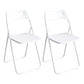 Modern Indoor-Outdoor Chair Metal Home Folding Open Back Dining Side Chair White 2 Piece Set Clearhalo ' kitchen&dining_furn' 'Dining Chairs' 'Dining Tables & Seating' 'dining_chair' 'furn' 'furn_dining_chair' 'Furniture' 'furniture_dining_chair' 'Kitchen & Dining Furniture' 'kitchen' 3944293
