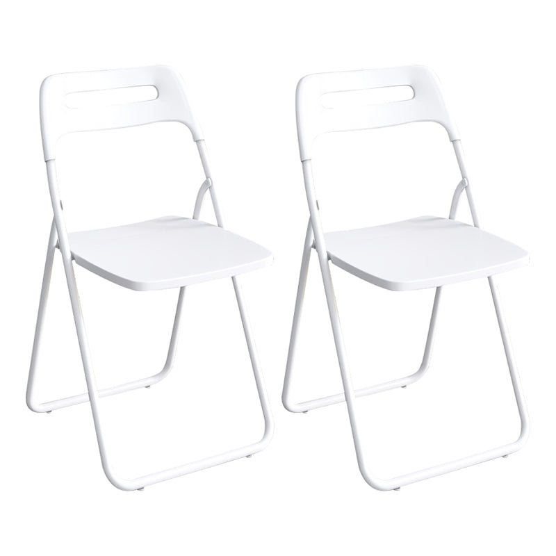 Modern Indoor-Outdoor Chair Metal Home Folding Open Back Dining Side Chair White 2 Piece Set Clearhalo ' kitchen&dining_furn' 'Dining Chairs' 'Dining Tables & Seating' 'dining_chair' 'furn' 'furn_dining_chair' 'Furniture' 'furniture_dining_chair' 'Kitchen & Dining Furniture' 'kitchen' 3944293