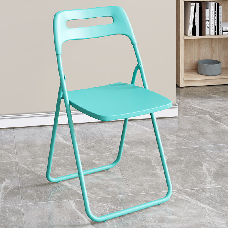 Modern Indoor-Outdoor Chair Metal Home Folding Open Back Dining Side Chair Blue 1 Piece Clearhalo ' kitchen&dining_furn' 'Dining Chairs' 'Dining Tables & Seating' 'dining_chair' 'furn' 'furn_dining_chair' 'Furniture' 'furniture_dining_chair' 'Kitchen & Dining Furniture' 'kitchen' 3944303