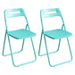 Modern Indoor-Outdoor Chair Metal Home Folding Open Back Dining Side Chair Blue 2 Piece Set Clearhalo ' kitchen&dining_furn' 'Dining Chairs' 'Dining Tables & Seating' 'dining_chair' 'furn' 'furn_dining_chair' 'Furniture' 'furniture_dining_chair' 'Kitchen & Dining Furniture' 'kitchen' 3944305