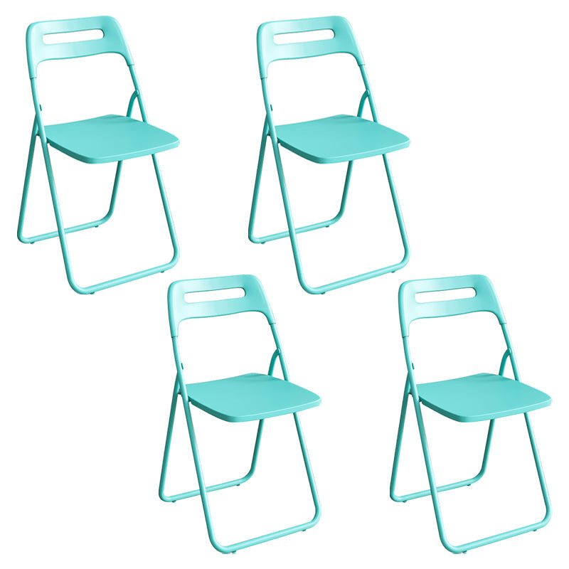 Modern Indoor-Outdoor Chair Metal Home Folding Open Back Dining Side Chair Blue 4 Piece Set Clearhalo ' kitchen&dining_furn' 'Dining Chairs' 'Dining Tables & Seating' 'dining_chair' 'furn' 'furn_dining_chair' 'Furniture' 'furniture_dining_chair' 'Kitchen & Dining Furniture' 'kitchen' 3944307