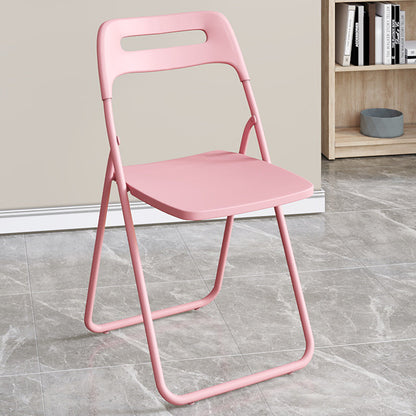 Modern Indoor-Outdoor Chair Metal Home Folding Open Back Dining Side Chair Pink 1 Piece Clearhalo ' kitchen&dining_furn' 'Dining Chairs' 'Dining Tables & Seating' 'dining_chair' 'furn' 'furn_dining_chair' 'Furniture' 'furniture_dining_chair' 'Kitchen & Dining Furniture' 'kitchen' 3944309