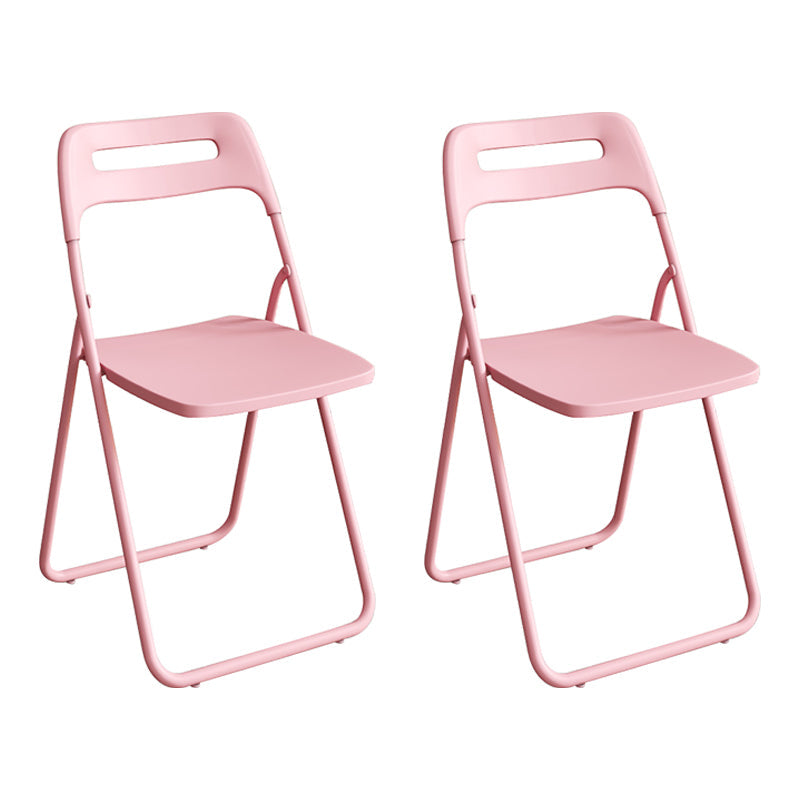Modern Indoor-Outdoor Chair Metal Home Folding Open Back Dining Side Chair Pink 2 Piece Set Clearhalo ' kitchen&dining_furn' 'Dining Chairs' 'Dining Tables & Seating' 'dining_chair' 'furn' 'furn_dining_chair' 'Furniture' 'furniture_dining_chair' 'Kitchen & Dining Furniture' 'kitchen' 3944311