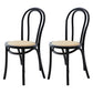 Modern Style Beech Wood Chairs Windsor Back Side Kitchen Dining Chairs Black Wicker & Rattan 2 Piece Set Clearhalo ' kitchen&dining_furn' 'Dining Chairs' 'Dining Tables & Seating' 'dining_chair' 'furn' 'furn_dining_chair' 'Furniture' 'furniture_dining_chair' 'Kitchen & Dining Furniture' 'kitchen' 3944316