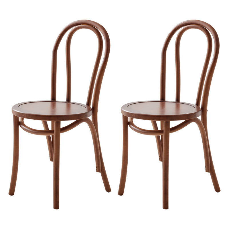Modern Style Beech Wood Chairs Windsor Back Side Kitchen Dining Chairs Walnut Wood 2 Piece Set Clearhalo ' kitchen&dining_furn' 'Dining Chairs' 'Dining Tables & Seating' 'dining_chair' 'furn' 'furn_dining_chair' 'Furniture' 'furniture_dining_chair' 'Kitchen & Dining Furniture' 'kitchen' 3944323