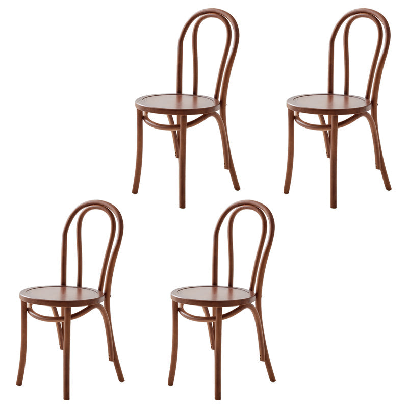 Modern Style Beech Wood Chairs Windsor Back Side Kitchen Dining Chairs Walnut Wood 4 Piece Set Clearhalo ' kitchen&dining_furn' 'Dining Chairs' 'Dining Tables & Seating' 'dining_chair' 'furn' 'furn_dining_chair' 'Furniture' 'furniture_dining_chair' 'Kitchen & Dining Furniture' 'kitchen' 3944325