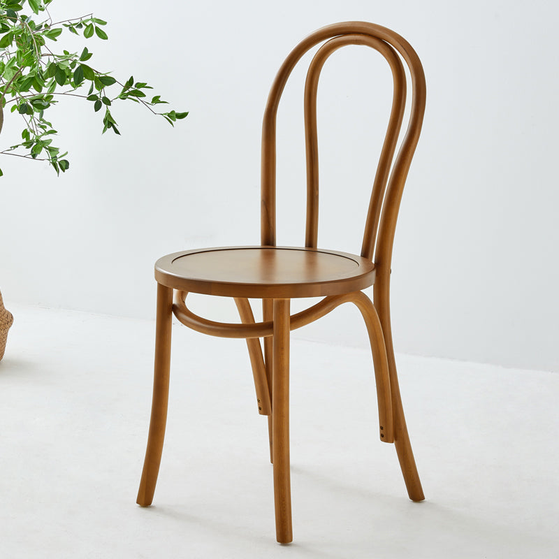 Modern Style Beech Wood Chairs Windsor Back Side Kitchen Dining Chairs Brown Wood 1 Piece Clearhalo ' kitchen&dining_furn' 'Dining Chairs' 'Dining Tables & Seating' 'dining_chair' 'furn' 'furn_dining_chair' 'Furniture' 'furniture_dining_chair' 'Kitchen & Dining Furniture' 'kitchen' 3944327