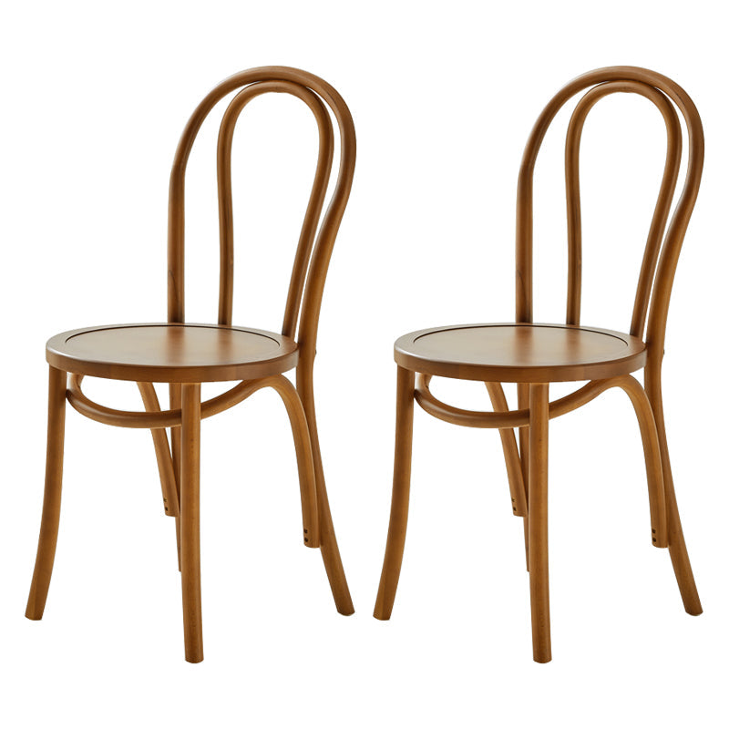 Modern Style Beech Wood Chairs Windsor Back Side Kitchen Dining Chairs Brown Wood 2 Piece Set Clearhalo ' kitchen&dining_furn' 'Dining Chairs' 'Dining Tables & Seating' 'dining_chair' 'furn' 'furn_dining_chair' 'Furniture' 'furniture_dining_chair' 'Kitchen & Dining Furniture' 'kitchen' 3944329