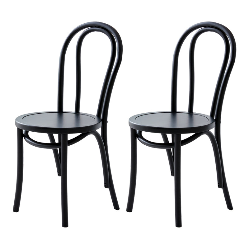 Modern Style Beech Wood Chairs Windsor Back Side Kitchen Dining Chairs Black Wood 2 Piece Set Clearhalo ' kitchen&dining_furn' 'Dining Chairs' 'Dining Tables & Seating' 'dining_chair' 'furn' 'furn_dining_chair' 'Furniture' 'furniture_dining_chair' 'Kitchen & Dining Furniture' 'kitchen' 3944333