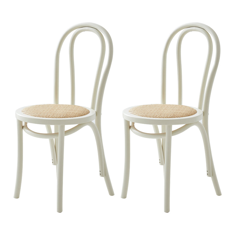 Modern Style Beech Wood Chairs Windsor Back Side Kitchen Dining Chairs White Wicker & Rattan 2 Piece Set Clearhalo ' kitchen&dining_furn' 'Dining Chairs' 'Dining Tables & Seating' 'dining_chair' 'furn' 'furn_dining_chair' 'Furniture' 'furniture_dining_chair' 'Kitchen & Dining Furniture' 'kitchen' 3944339