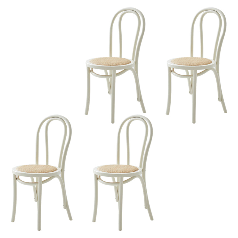 Modern Style Beech Wood Chairs Windsor Back Side Kitchen Dining Chairs White Wicker & Rattan 4 Piece Set Clearhalo ' kitchen&dining_furn' 'Dining Chairs' 'Dining Tables & Seating' 'dining_chair' 'furn' 'furn_dining_chair' 'Furniture' 'furniture_dining_chair' 'Kitchen & Dining Furniture' 'kitchen' 3944340