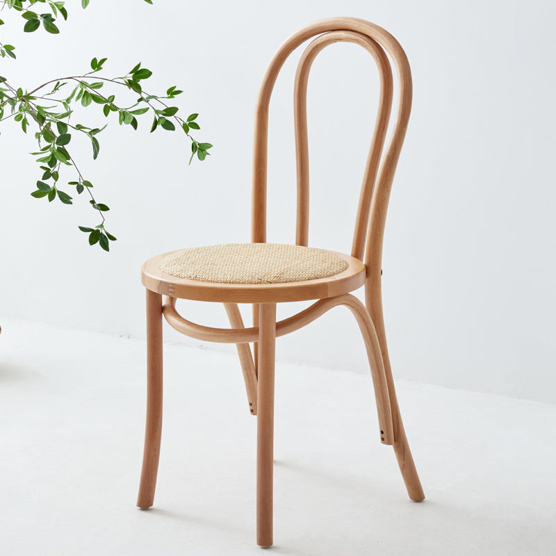 Modern Style Beech Wood Chairs Windsor Back Side Kitchen Dining Chairs Wood Wicker & Rattan 1 Piece Clearhalo ' kitchen&dining_furn' 'Dining Chairs' 'Dining Tables & Seating' 'dining_chair' 'furn' 'furn_dining_chair' 'Furniture' 'furniture_dining_chair' 'Kitchen & Dining Furniture' 'kitchen' 3944347