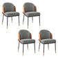 Glam Style Metal Dining Room Chairs Armless Linen Fabric Dining Chair for Home Use Orange 4 Piece Set Clearhalo ' kitchen&dining_furn' 'Dining Chairs' 'Dining Tables & Seating' 'dining_chair' 'furn' 'furn_dining_chair' 'Furniture' 'furniture_dining_chair' 'Kitchen & Dining Furniture' 'kitchen' 3944359