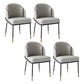 Glam Style Metal Dining Room Chairs Armless Linen Fabric Dining Chair for Home Use Grey 4 Piece Set Clearhalo ' kitchen&dining_furn' 'Dining Chairs' 'Dining Tables & Seating' 'dining_chair' 'furn' 'furn_dining_chair' 'Furniture' 'furniture_dining_chair' 'Kitchen & Dining Furniture' 'kitchen' 3944364