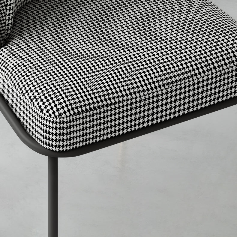 Glam Style Metal Dining Room Chairs Armless Linen Fabric Dining Chair for Home Use Clearhalo ' kitchen&dining_furn' 'Dining Chairs' 'Dining Tables & Seating' 'dining_chair' 'furn' 'furn_dining_chair' 'Furniture' 'furniture_dining_chair' 'Kitchen & Dining Furniture' 'kitchen' 3944369