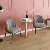 Glam Style Metal Dining Room Chairs Armless Linen Fabric Dining Chair for Home Use Clearhalo ' kitchen&dining_furn' 'Dining Chairs' 'Dining Tables & Seating' 'dining_chair' 'furn' 'furn_dining_chair' 'Furniture' 'furniture_dining_chair' 'Kitchen & Dining Furniture' 'kitchen' 3944372