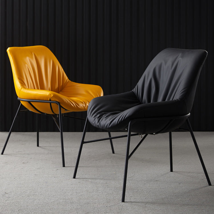 Modern Indoor-Outdoor Metal Chair Home Armless Upholstered Slipper Chair Clearhalo ' kitchen&dining_furn' 'Dining Chairs' 'Dining Tables & Seating' 'dining_chair' 'furn' 'furn_dining_chair' 'Furniture' 'furniture_dining_chair' 'Kitchen & Dining Furniture' 'kitchen' 3944383